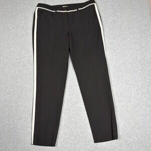 Mercer & Madison Black Dress Pants White Stripe Trousers Size 10 Workwear